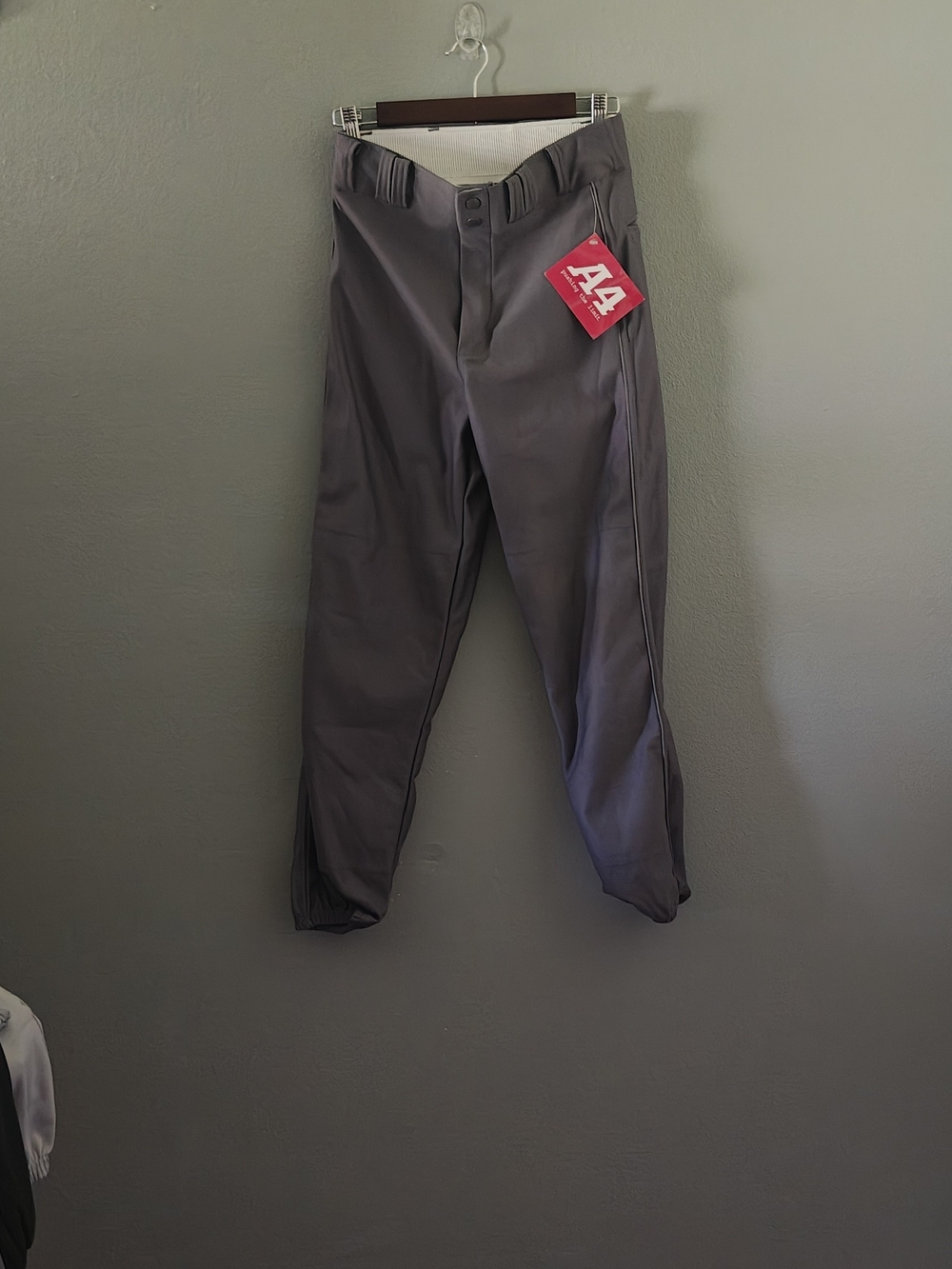 Men's Athletic Baseball Pants - Gray, Size Adult Small